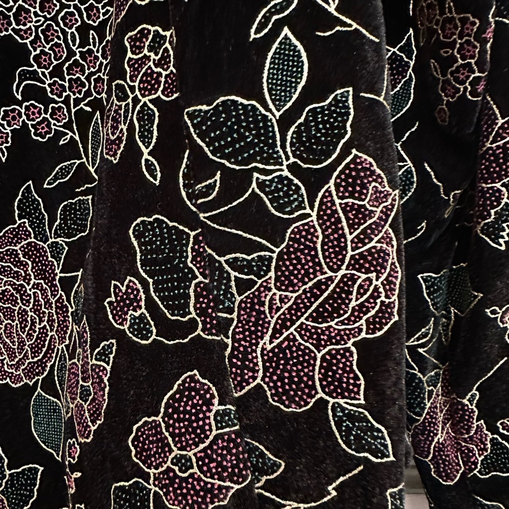 Vintage Maggie McNaughton Velvet Burnout Rose Floral Jacket Blazer Plus Size 22W - Picture 11 of 12